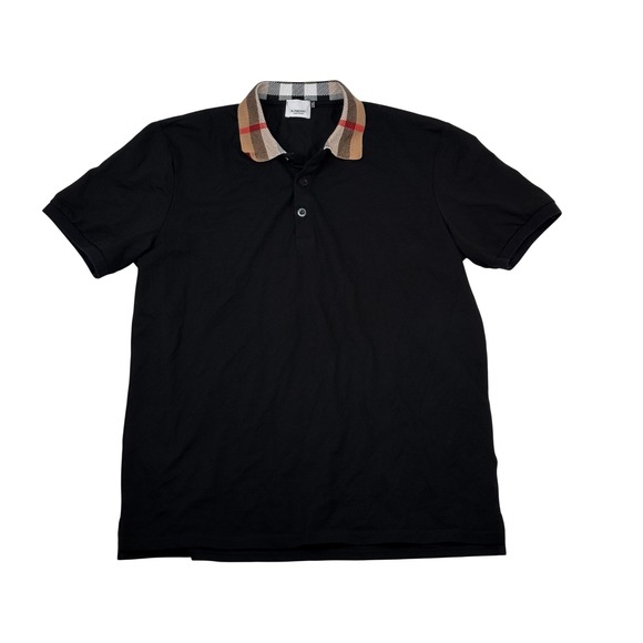 Burberry Other - Burberry Polo Shirt 2XL Black Nova Check Collar Luxury Designer Mens XXL